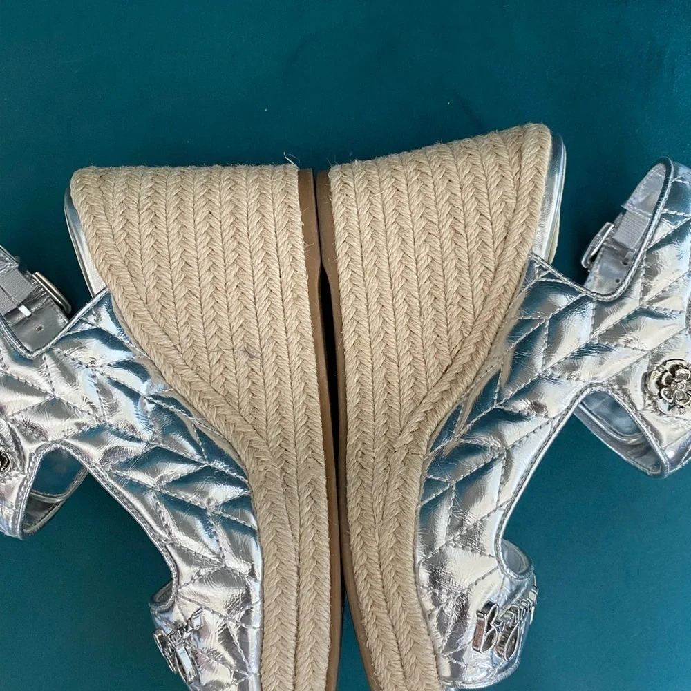 KARL LAGERFELD SILVER ESPADRILLES